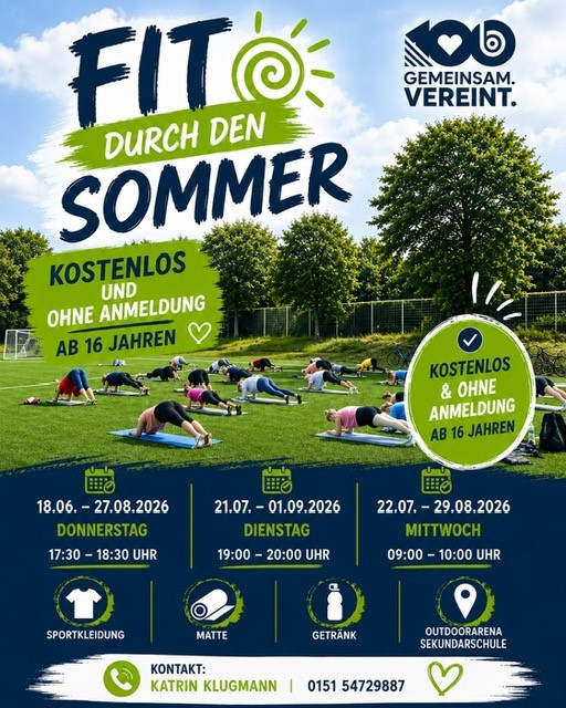 Du betrachtest gerade ☀️ FIT DURCH DEN SOMMER startet wieder!