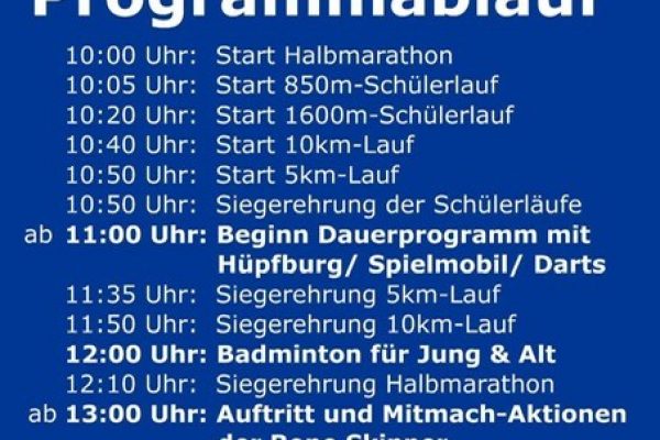 Altenaulauf und Familiennachmittag